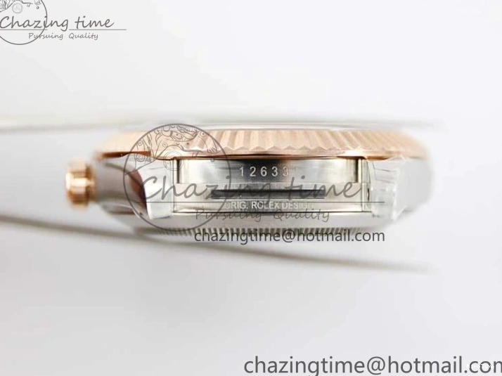 MiroTime 0310 Tailored DateJust 41 126331 SS RG TWF 1:1 Best Edition 904L Steel Gray Dial Green Roman on SS RG Jubilee Bracelet VR 2450